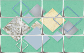 3D立体抽象大理石几何方块背景