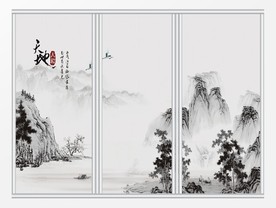 中式水墨风格移门