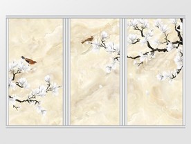 新中式梨花高清移门