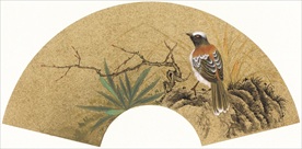 扇面线描 扇面白描 扇面素描