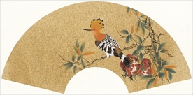 扇面线描 扇面白描 扇面素描