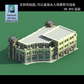 写字楼  现代办公楼 建筑模型