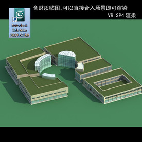 写字楼  现代办公楼 建筑模型