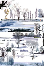 冬天园林设计素材