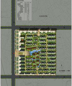 别墅小区规划彩平图