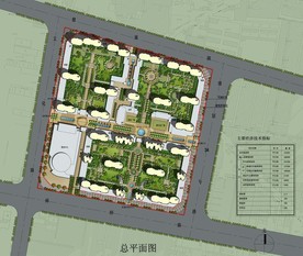 小区规划鸟瞰图
