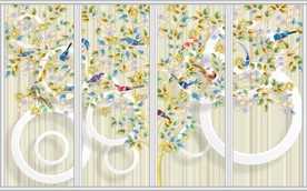 3D花鸟背景移门