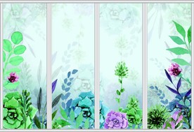 手绘多肉植物移门