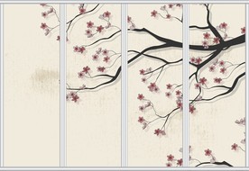 新中式简约梅花移门