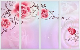 唯美花纹玫瑰浪漫移门