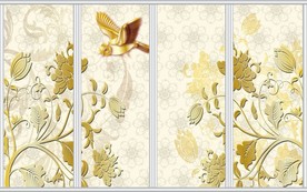 3d浮雕花鸟移门