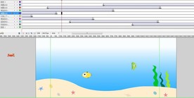 水底河底海底鱼儿螃蟹游动10秒
