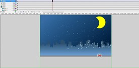 夜晚城市灯光打开车子走过10秒