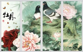 牡丹春中国风移门