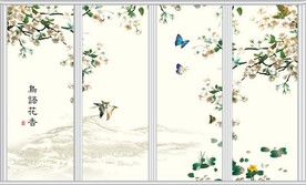 鸟语花香中式移门