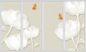 时尚现代简约梦幻花朵移门