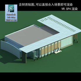 写字楼 现代办公楼 建筑模型图