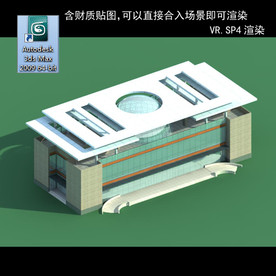 写字楼 现代办公楼 建筑模型图