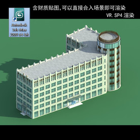 写字楼 现代办公楼 建筑模型图