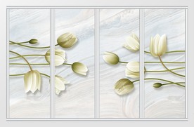 简约时尚郁金香移门