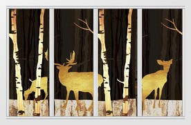 现代简约树林小鹿移门