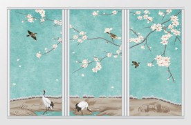 新中式花鸟移门