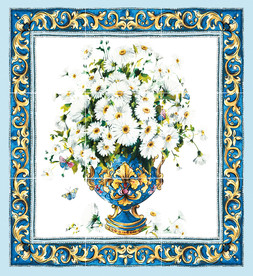 大牌花瓶方巾图案