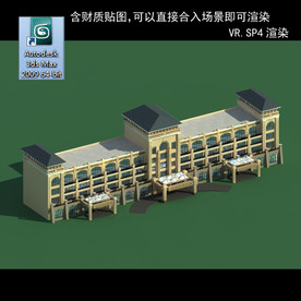 写字楼 现代办公楼 建筑模型图