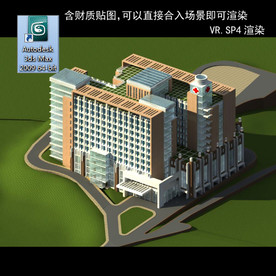 写字楼 现代办公楼 建筑模型图