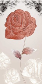 怀旧玫瑰花朵玄关装饰画