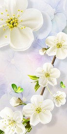 3D简约花卉装饰画玄关