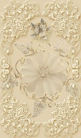 金色轻奢珠宝花卉装饰画玄关