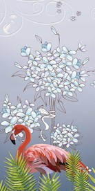 现代简约火烈鸟花卉玄关