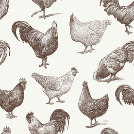 土鸡矢量无缝墙纸
