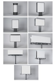 户外广告牌样机设计图