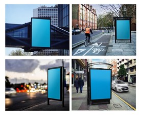 户外灯箱广告样机