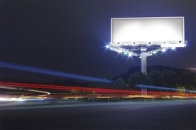 T字大型广告牌样机图