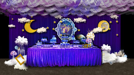 蓝色星空甜品区