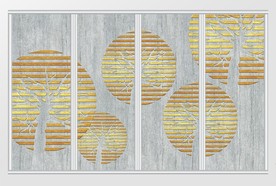 现代几何简约树木移门