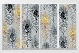 现代简约质感纹理孔雀羽移门