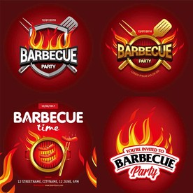 烧烤LOGO图标设计素材