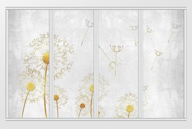 现代简约质感蒲公英移门