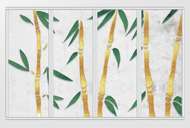 现代简约质感竹子移门