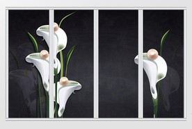 现代大气海芋珍珠移门