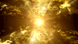 震撼大气金色太阳云层视频