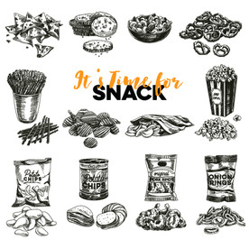 快餐西餐厅美食元素插画