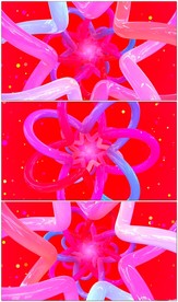 卡通花纹管道穿梭