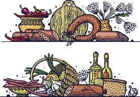 腊肠面包美食素材