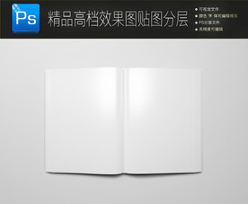 高档通用二折页样机效果图
