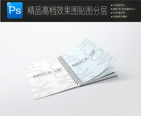 透明磨砂画册本子样机